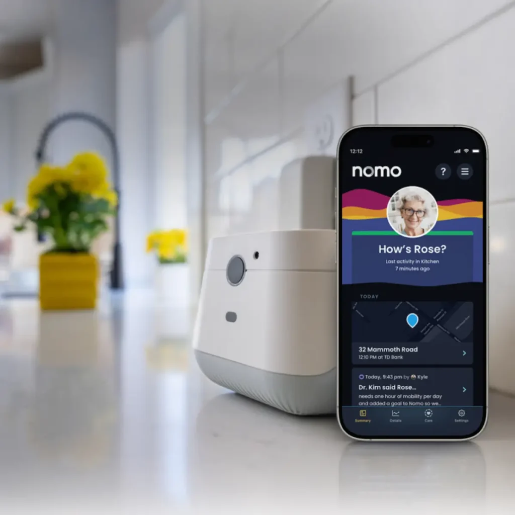 nomo smart care home device and mobile app
