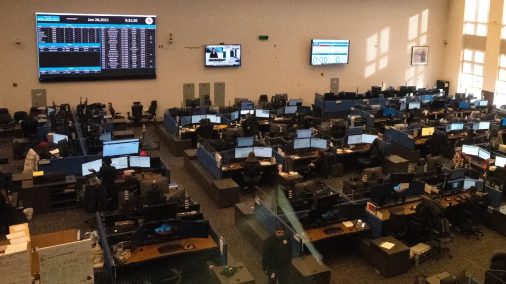 emergency call center with many telecommunicators