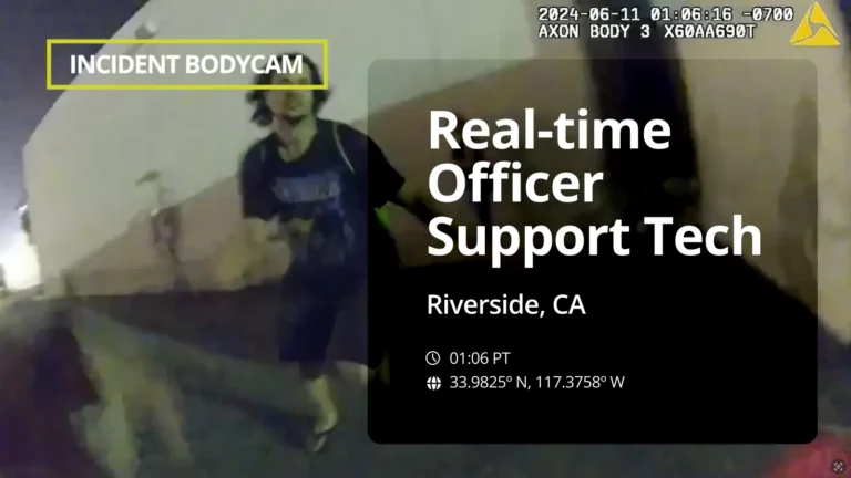 Impact story Real-time Officer Support Tech: Axon body camera screenshot