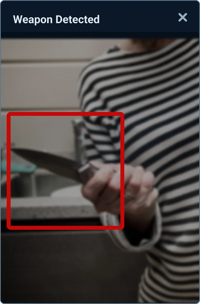 RapidSOS UNITE Live Video_Knife detected