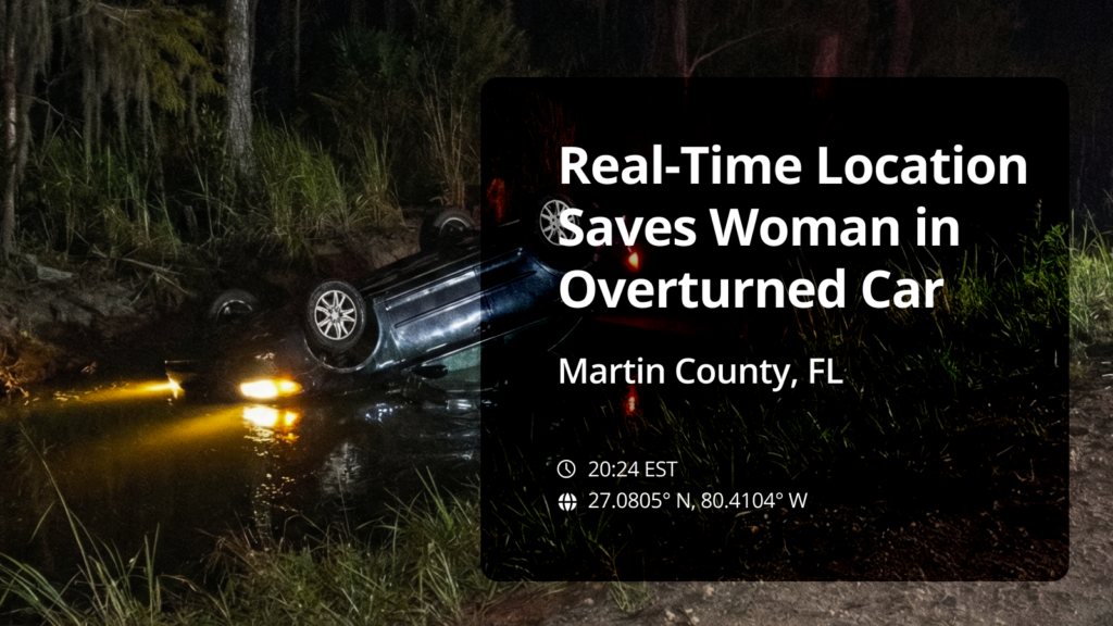 Featured image: Real-Time Location Saves Woman in overturned car
