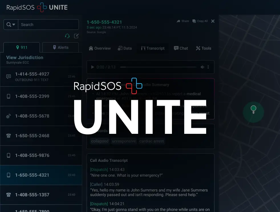 RapidSOS UNITE - QA feature - Single Platform Solution