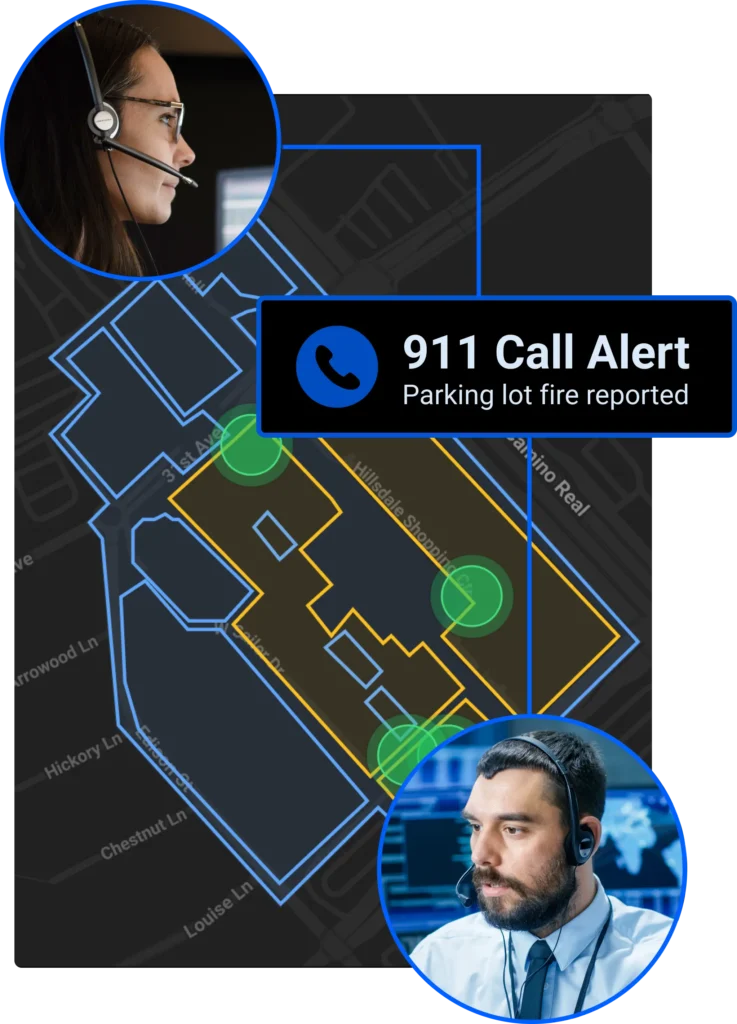 2. 911 call alert to both 911 ECC and GSOC